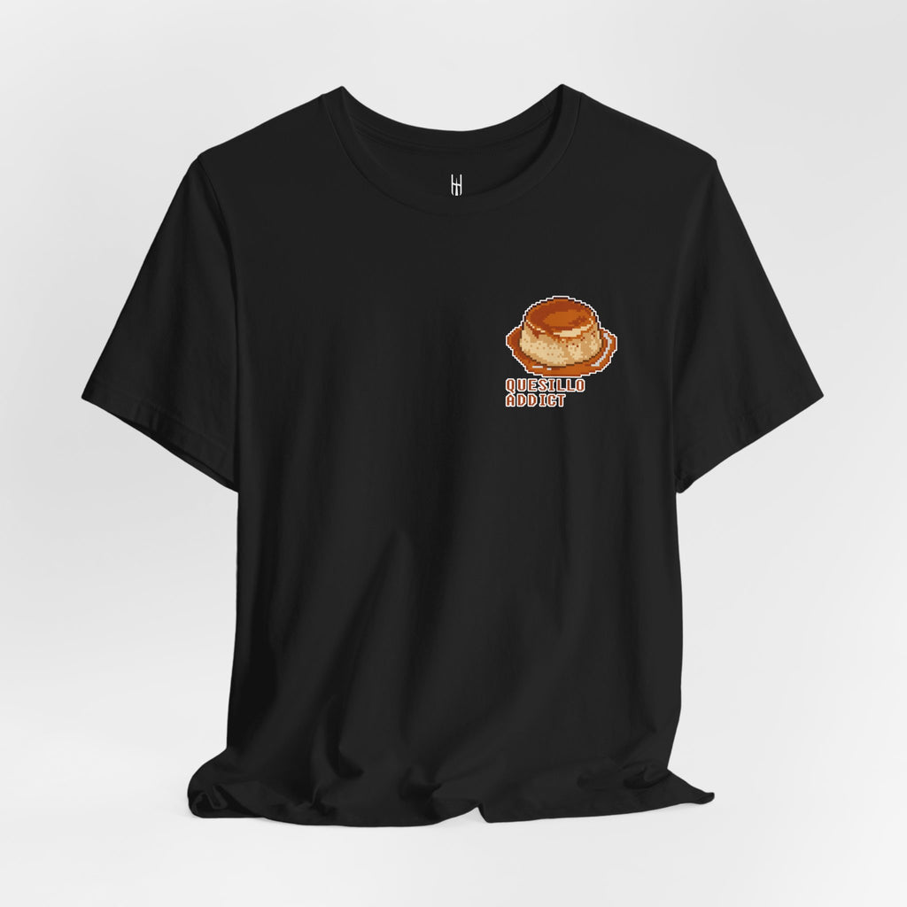 Venezuelan Quesillo Pixel Tee — Retro 8‑Bit Dessert Chest T‑Shirt