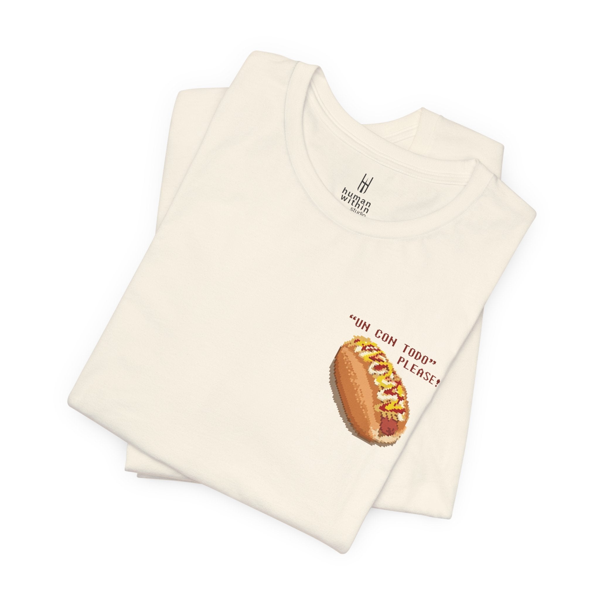 Pixel Street Food Tee — “Con Todo, Please!” Left Chest