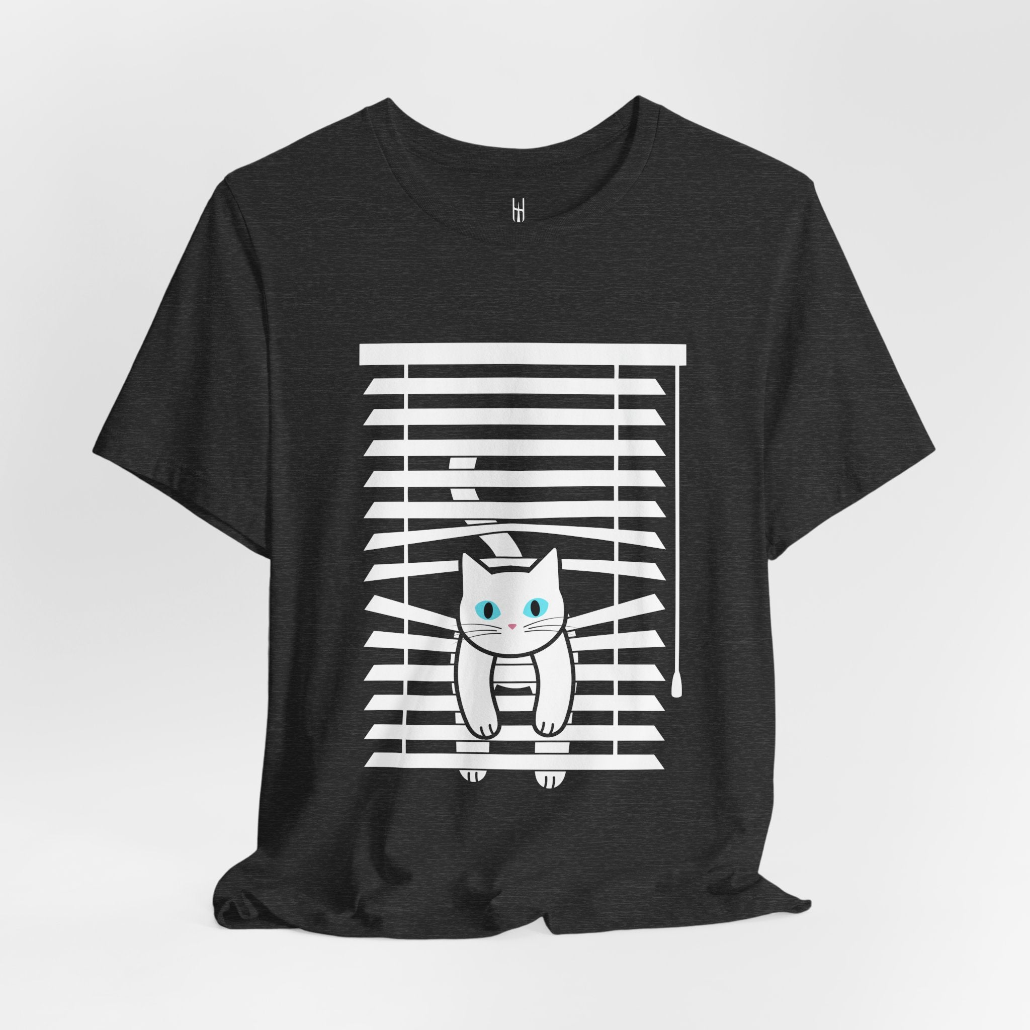 The Midnight Gaze: Cat in the Blinds Double-Sided Tee