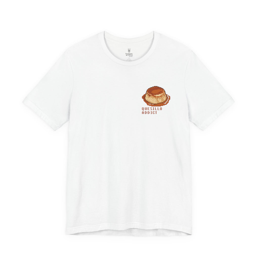 Venezuelan Quesillo Pixel Tee — Retro 8‑Bit Dessert Chest T‑Shirt
