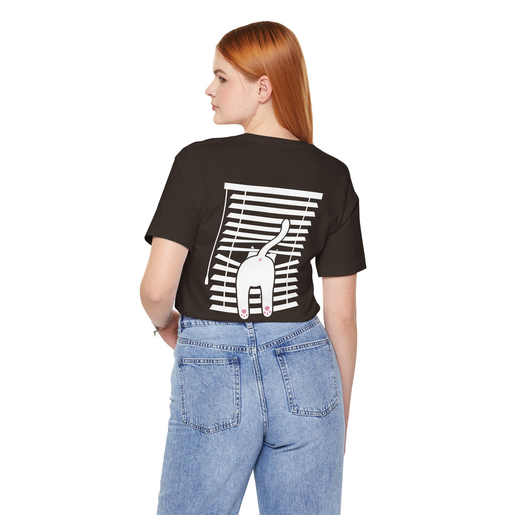 The Midnight Gaze: Cat in the Blinds Double-Sided Tee