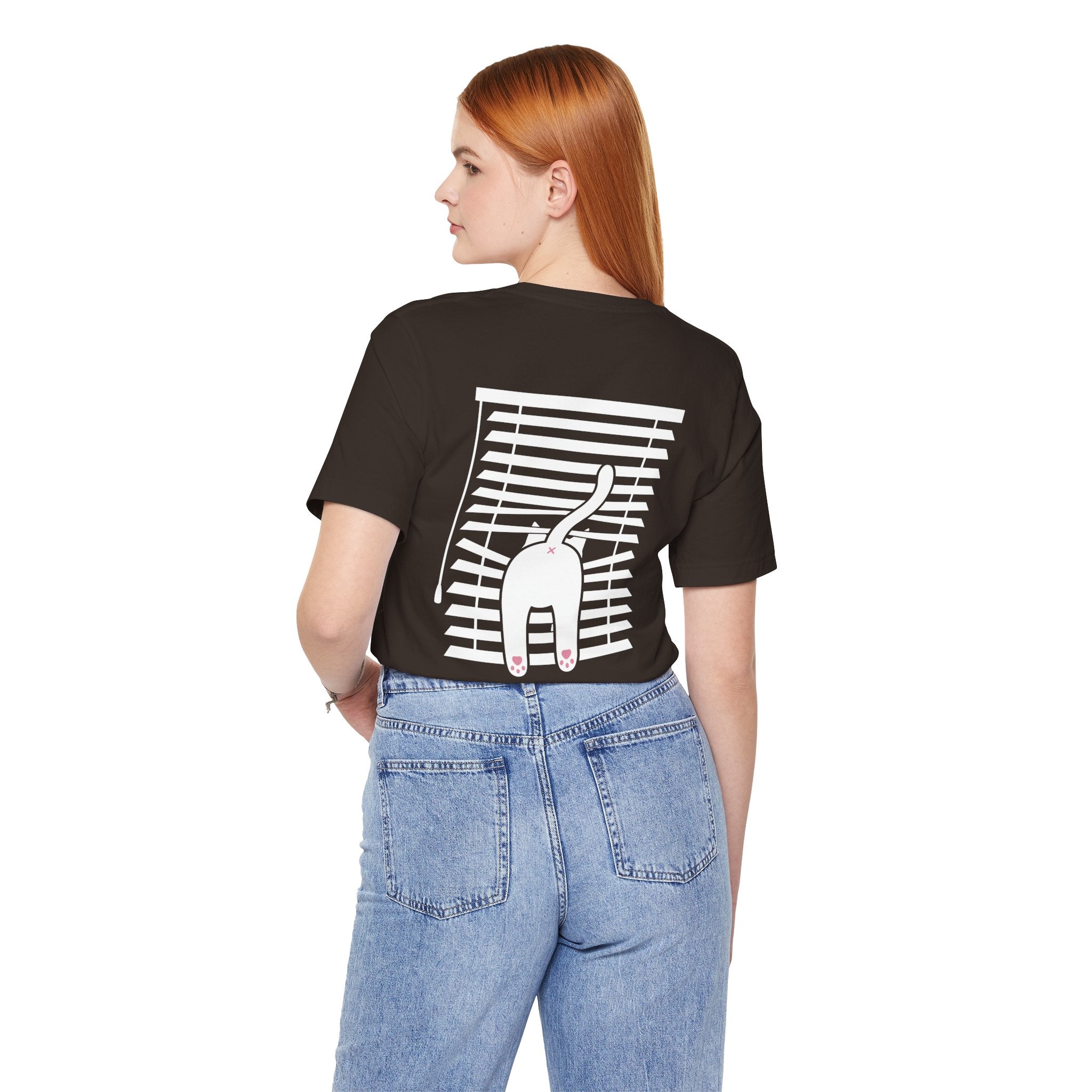 The Midnight Gaze: Cat in the Blinds Double-Sided Tee