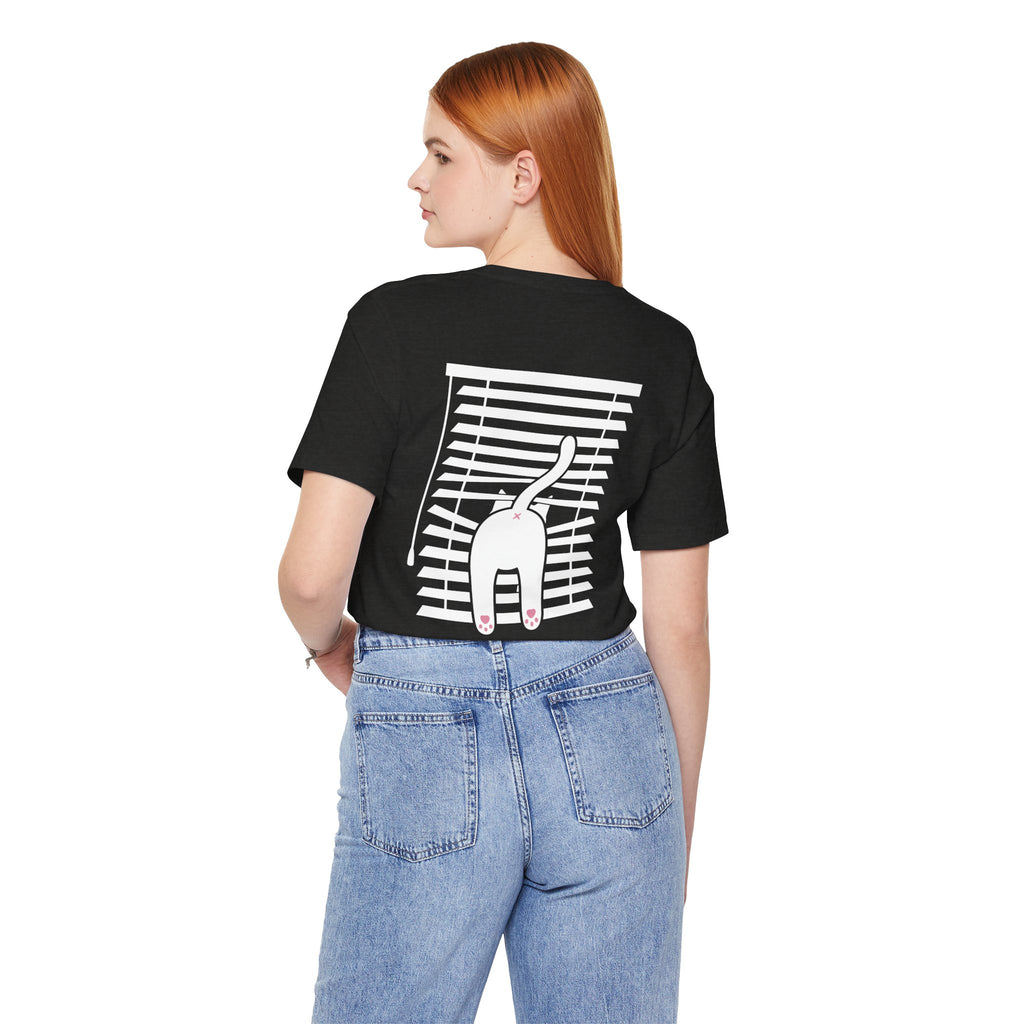 The Midnight Gaze: Cat in the Blinds Double-Sided Tee