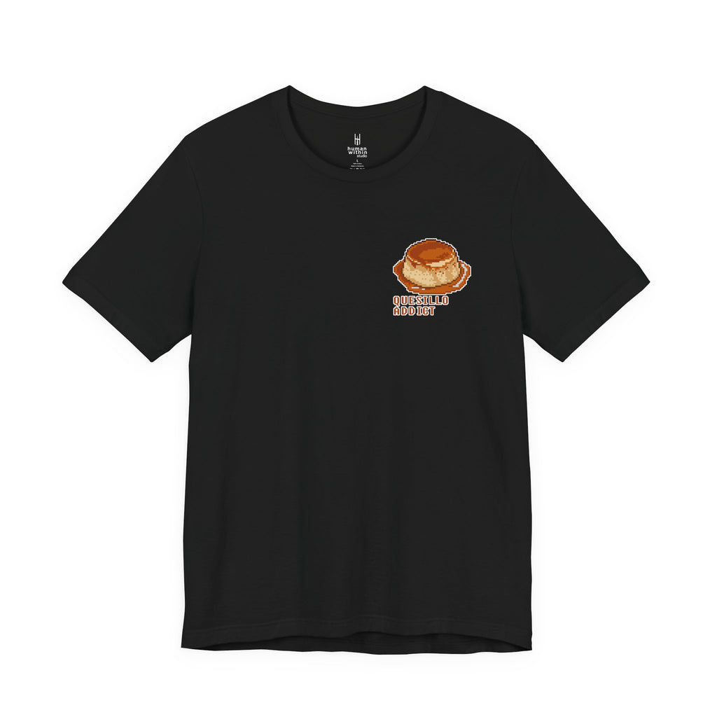 Venezuelan Quesillo Pixel Tee — Retro 8‑Bit Dessert Chest T‑Shirt
