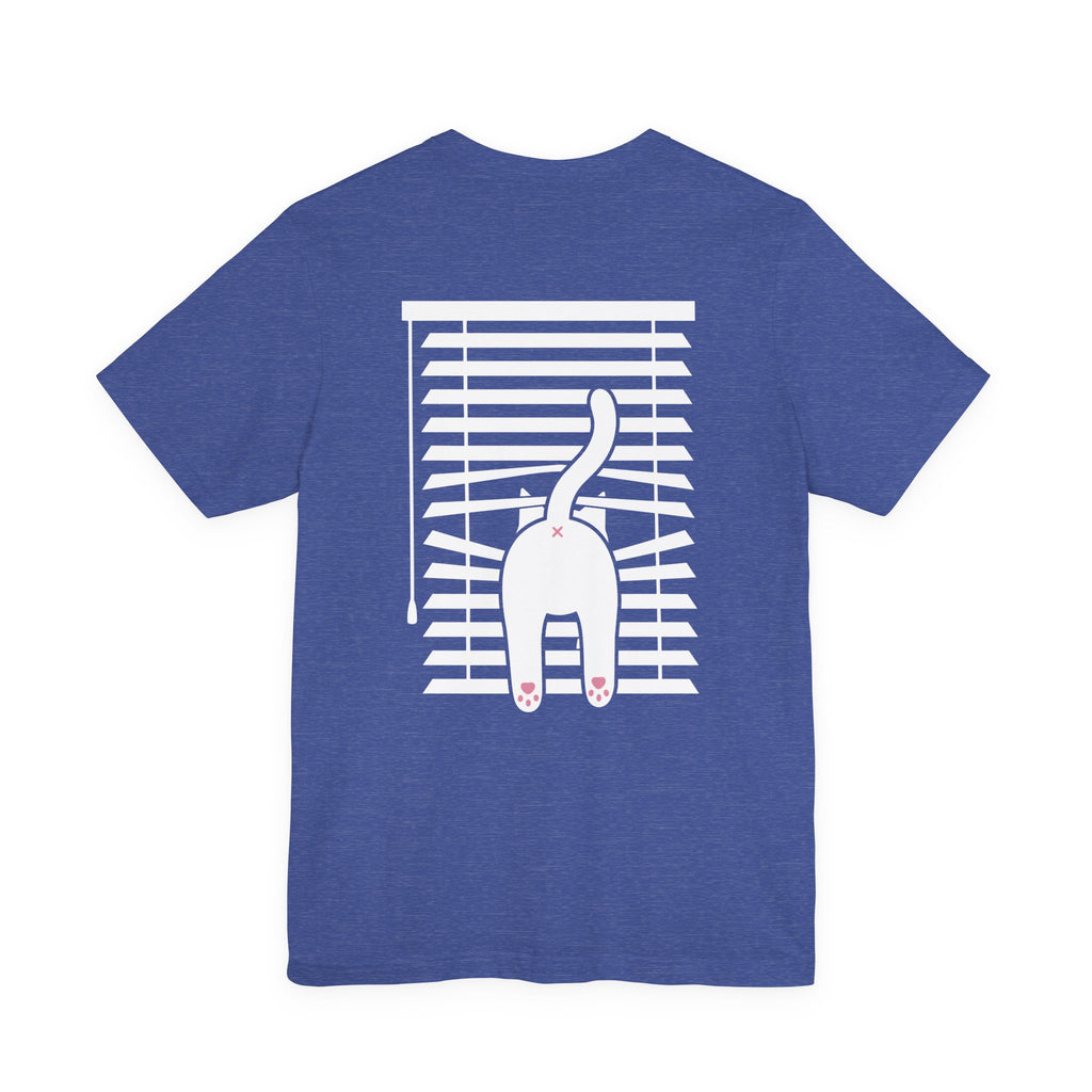 The Midnight Gaze: Cat in the Blinds Double-Sided Tee