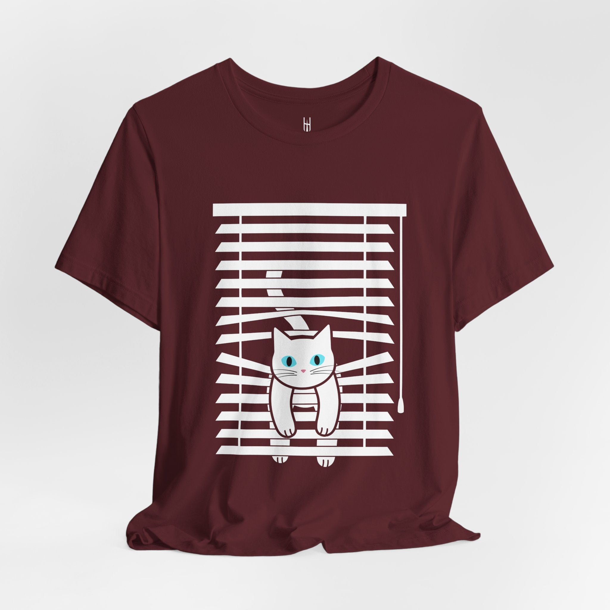 The Midnight Gaze: Cat in the Blinds Double-Sided Tee