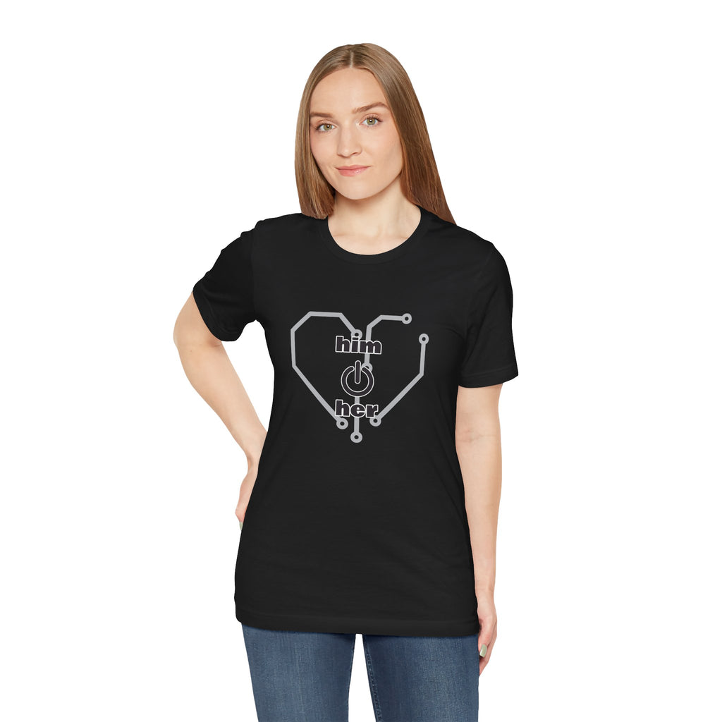 The Human Circuit: "Him & Her" Premium Couple Tee