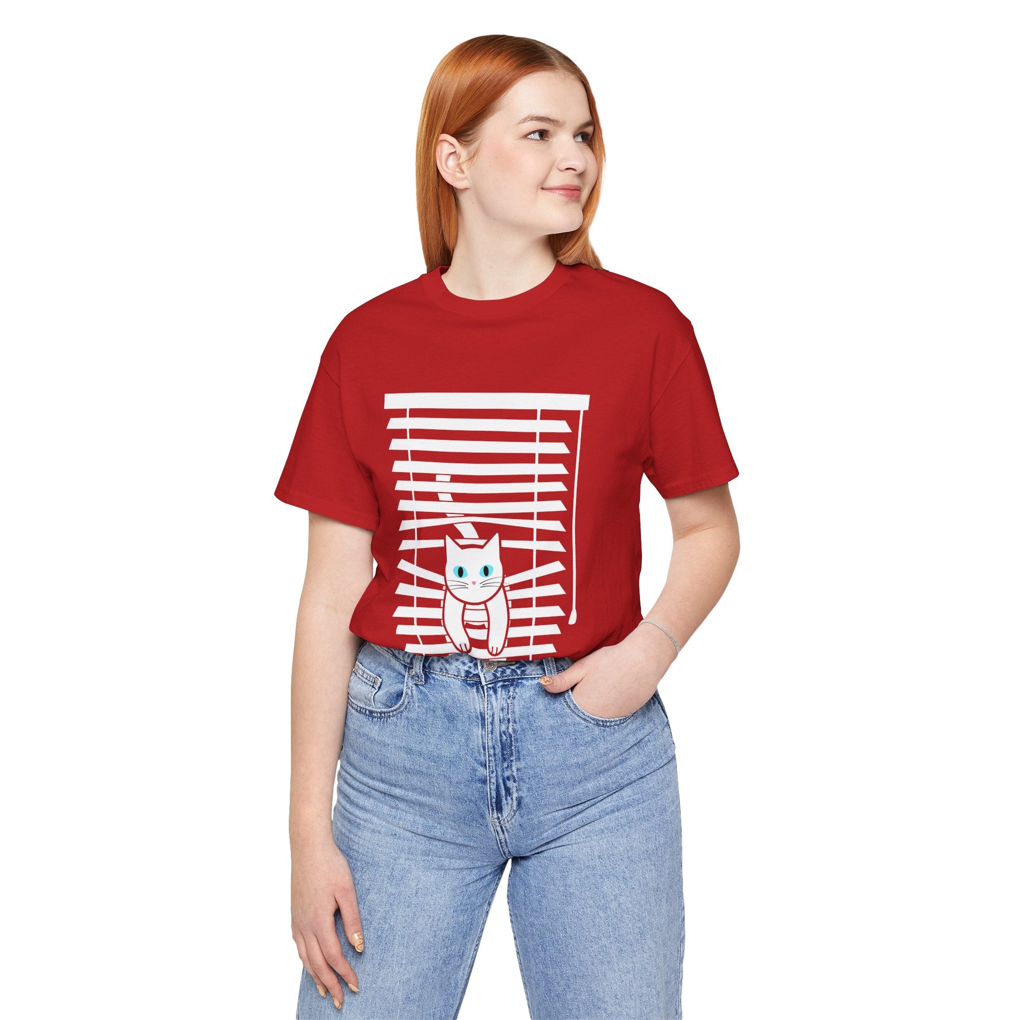 The Midnight Gaze: Cat in the Blinds Double-Sided Tee