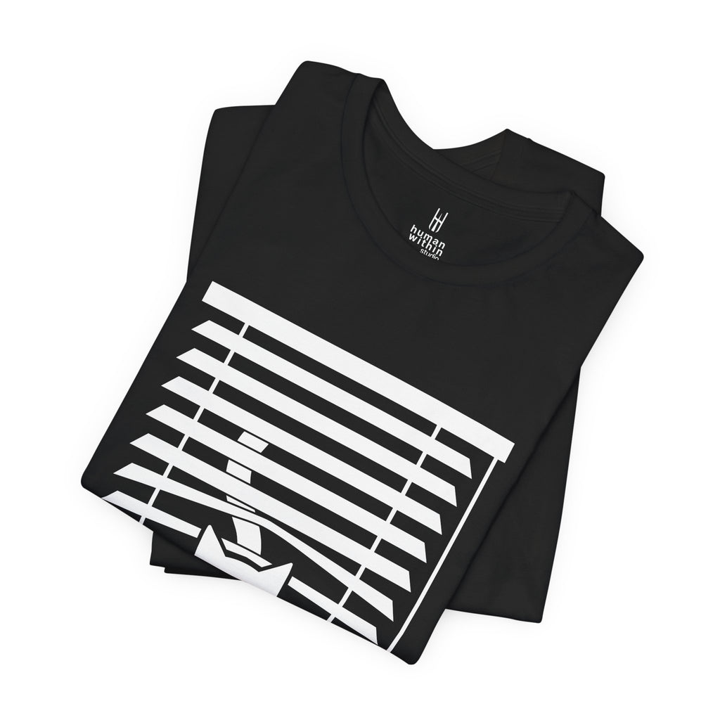 The Midnight Gaze: Cat in the Blinds Double-Sided Tee