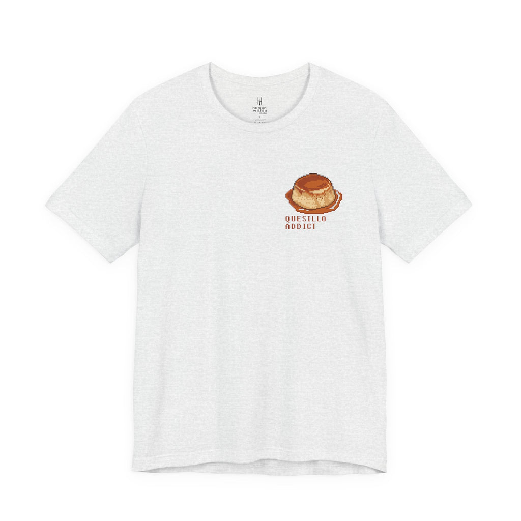 Venezuelan Quesillo Pixel Tee — Retro 8‑Bit Dessert Chest T‑Shirt