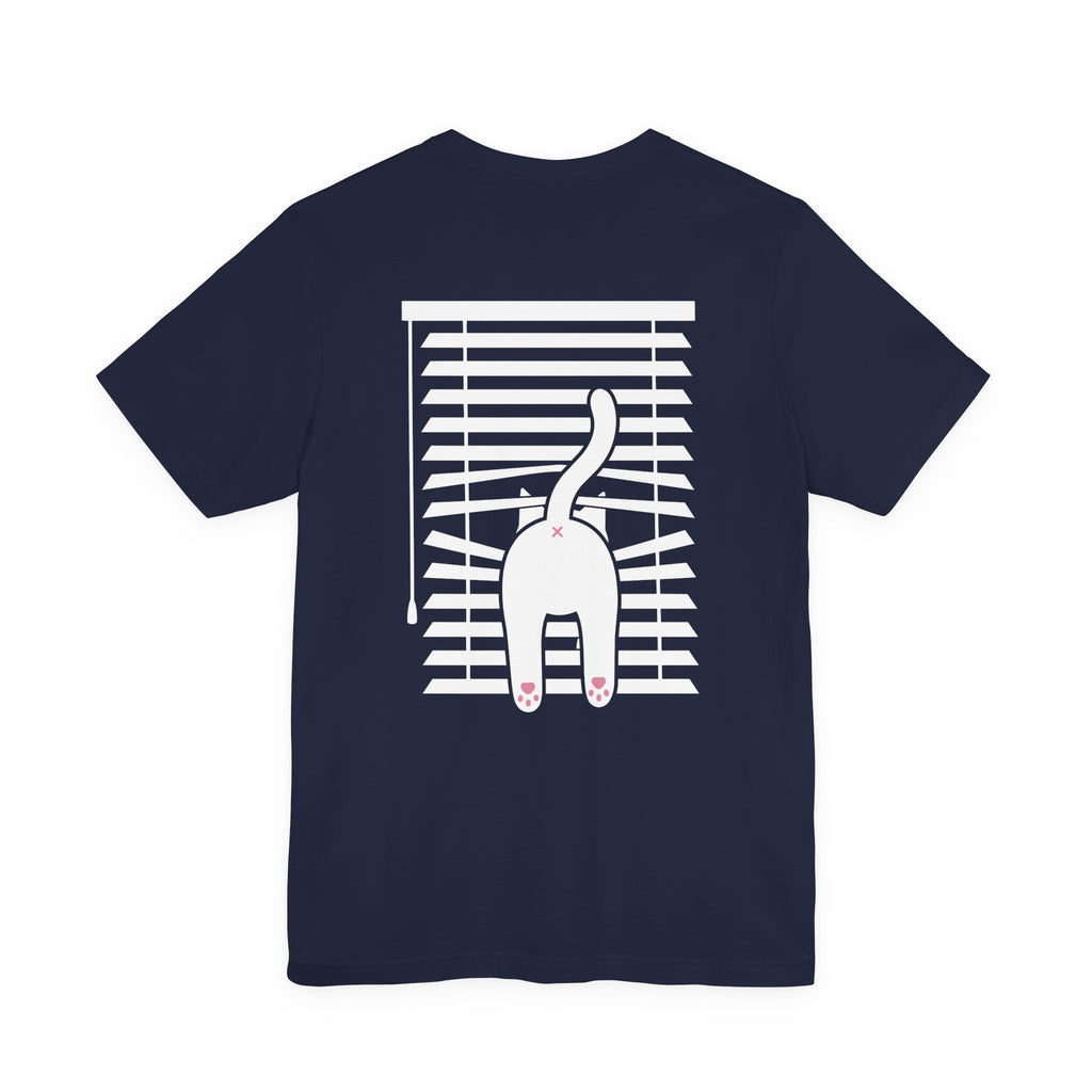 The Midnight Gaze: Cat in the Blinds Double-Sided Tee