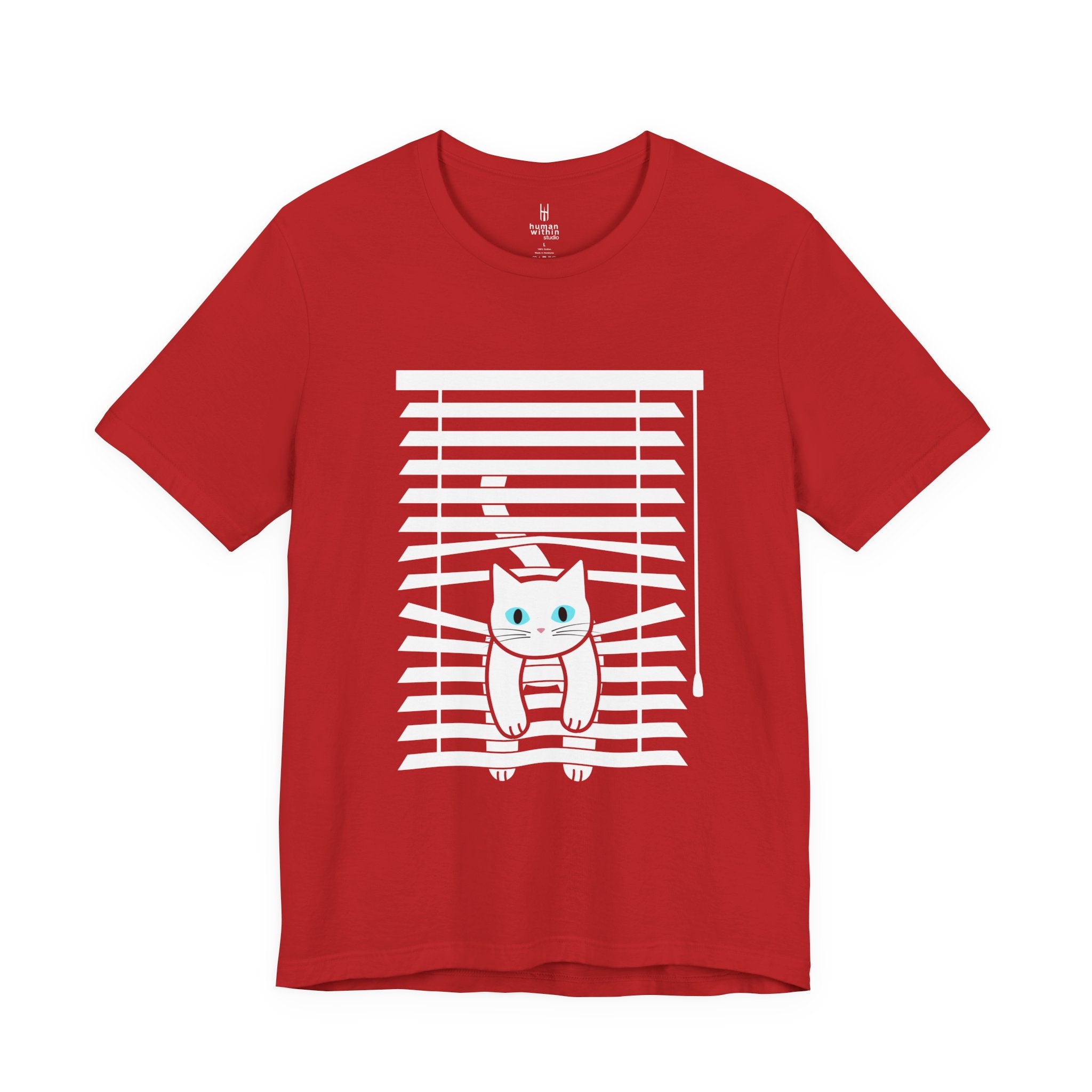 The Midnight Gaze: Cat in the Blinds Double-Sided Tee