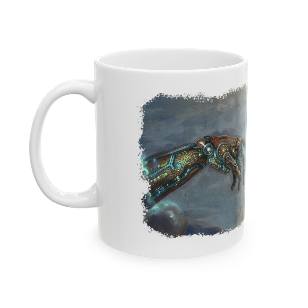 Creation Spark: Human & Robot Hands Mug