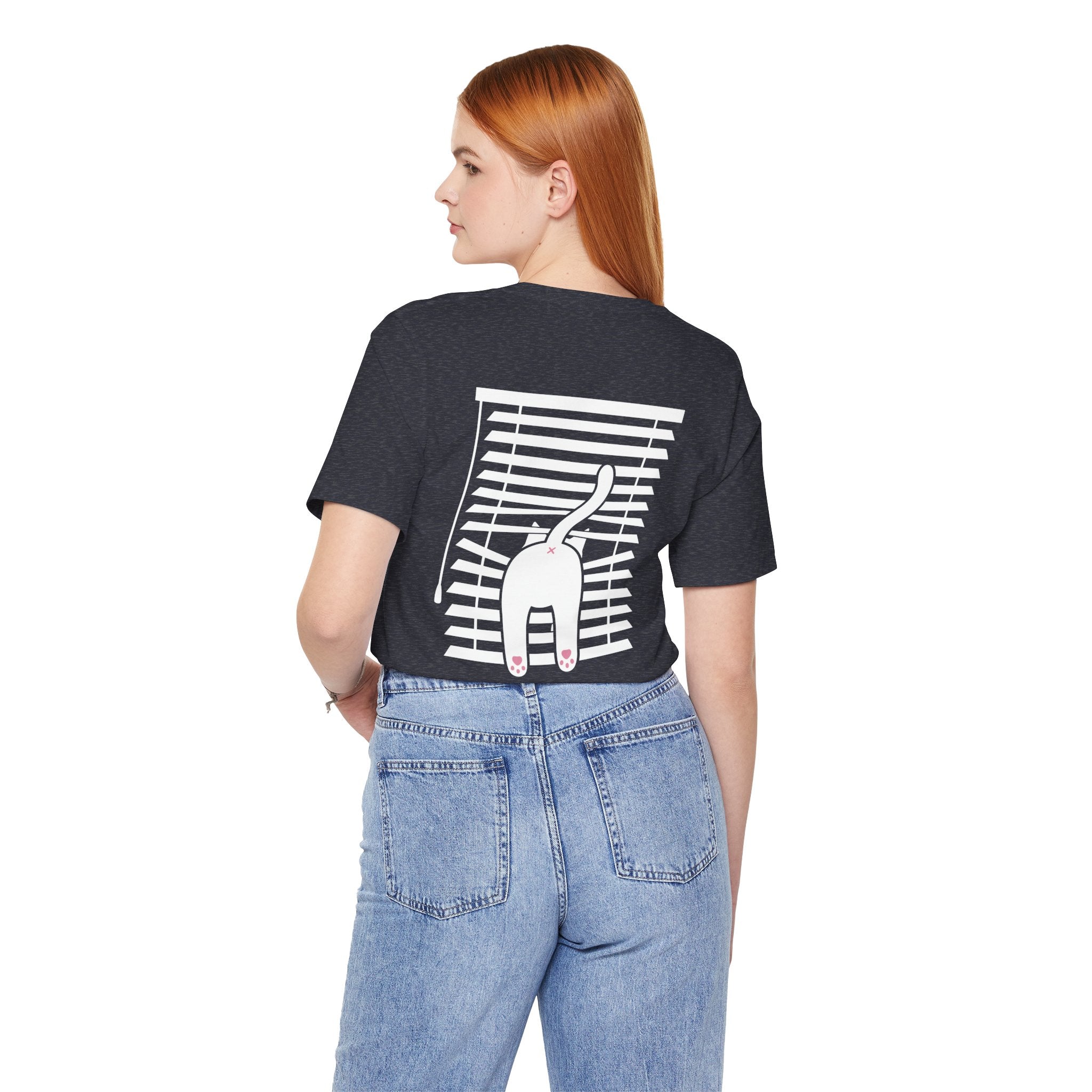 The Midnight Gaze: Cat in the Blinds Double-Sided Tee