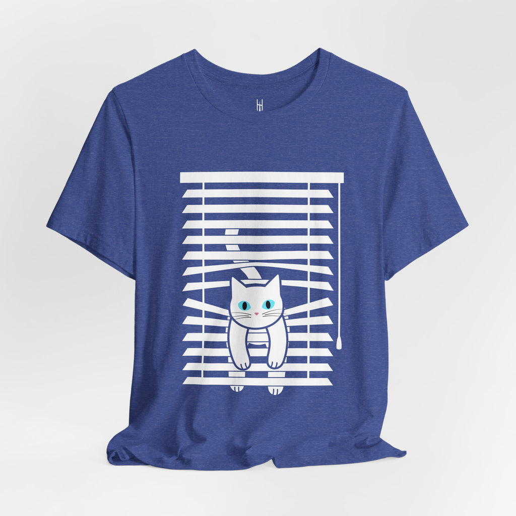The Midnight Gaze: Cat in the Blinds Double-Sided Tee