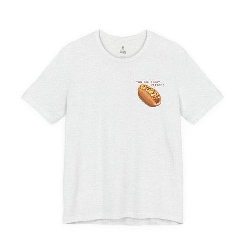 Pixel Street Food Tee — “Con Todo, Please!” Left Chest