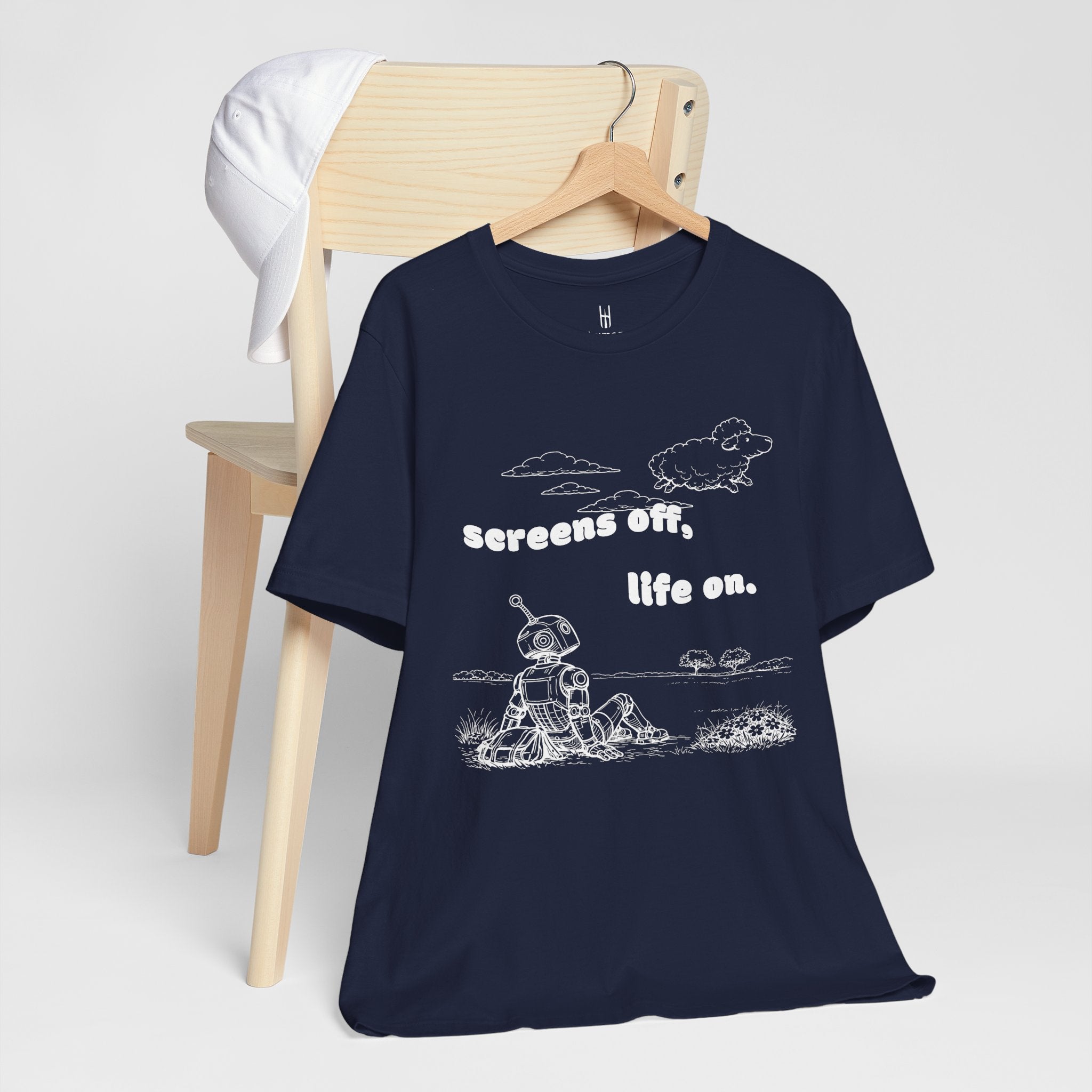 The Analog Observer: "Screens Off, Life On" Dark Retro Tee