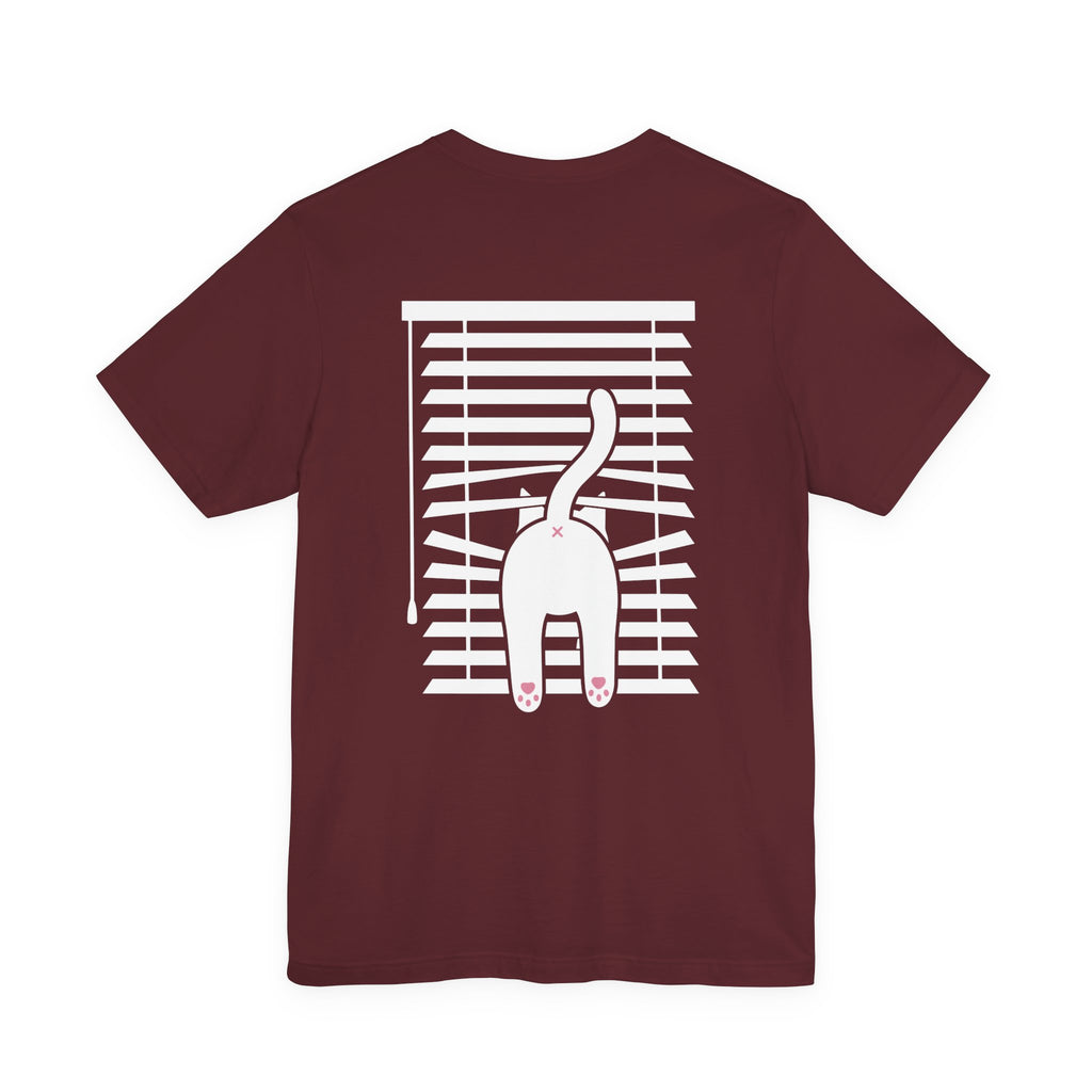 The Midnight Gaze: Cat in the Blinds Double-Sided Tee