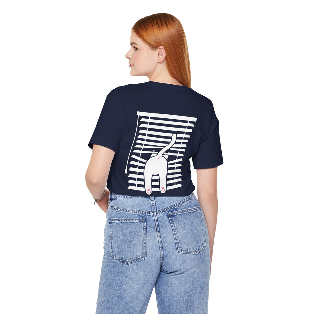 The Midnight Gaze: Cat in the Blinds Double-Sided Tee