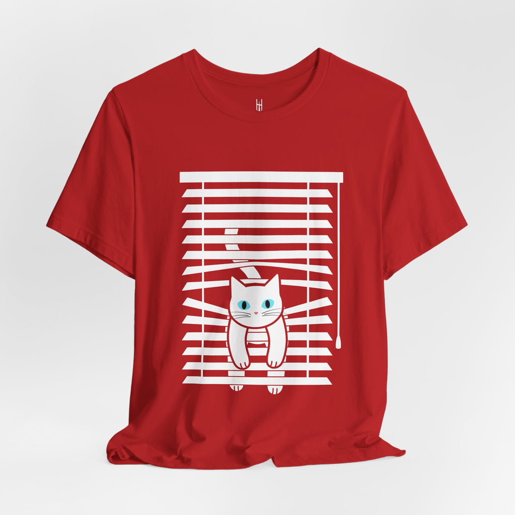 The Midnight Gaze: Cat in the Blinds Double-Sided Tee