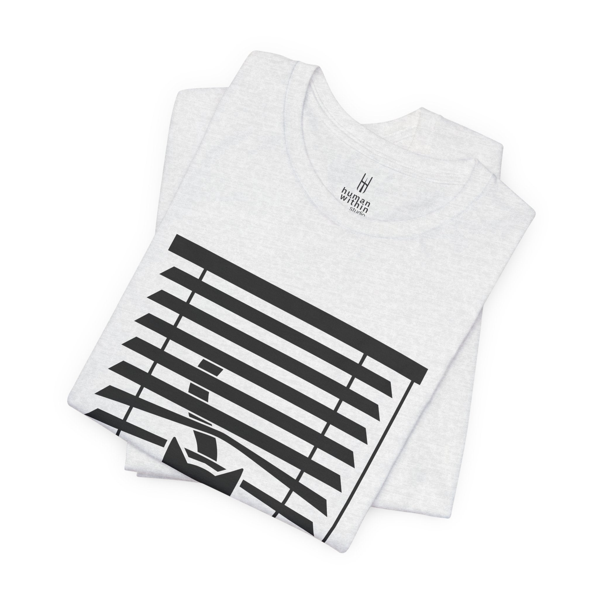 The Midnight Gaze: Black Cat in the Blinds Double-Sided Tee