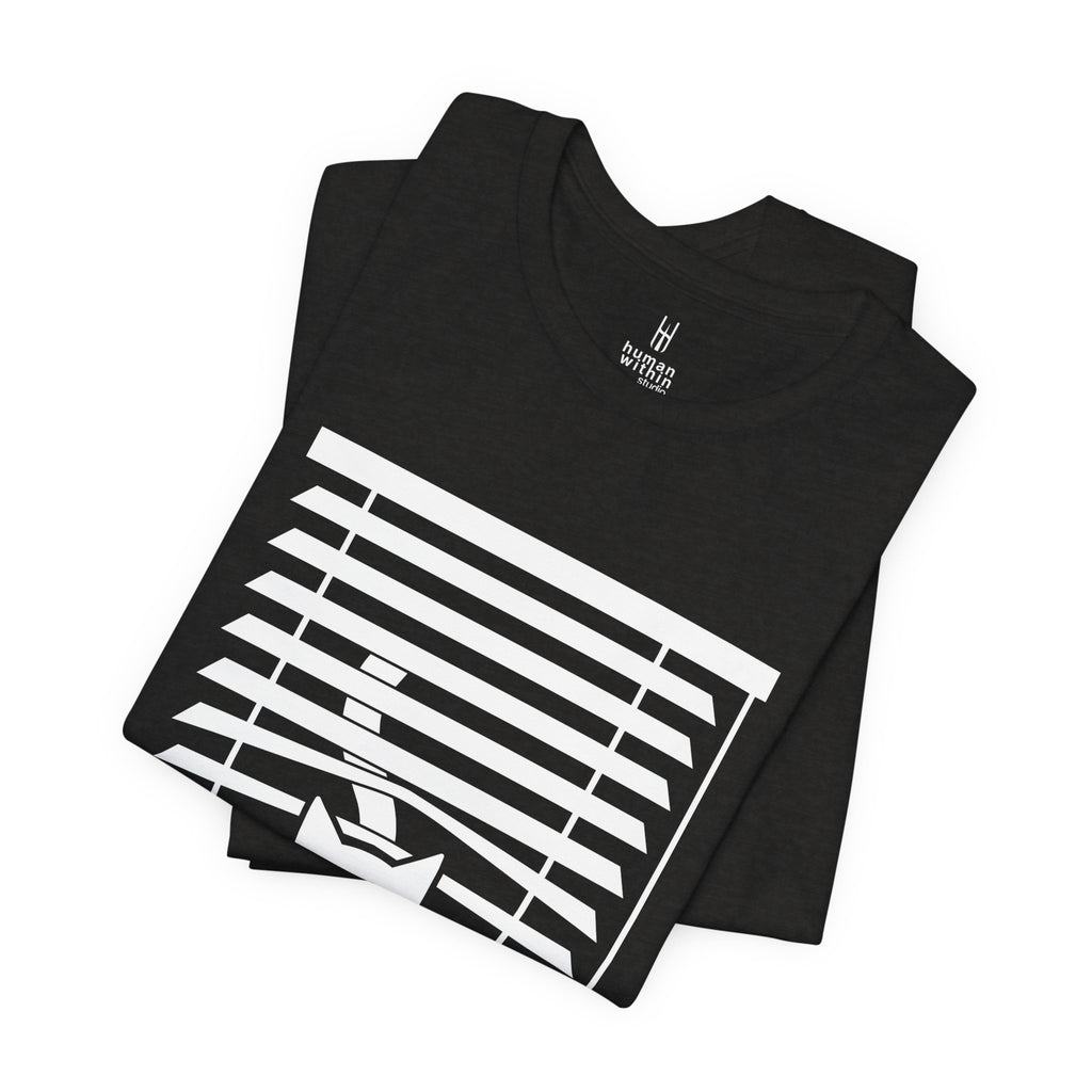 The Midnight Gaze: Cat in the Blinds Double-Sided Tee