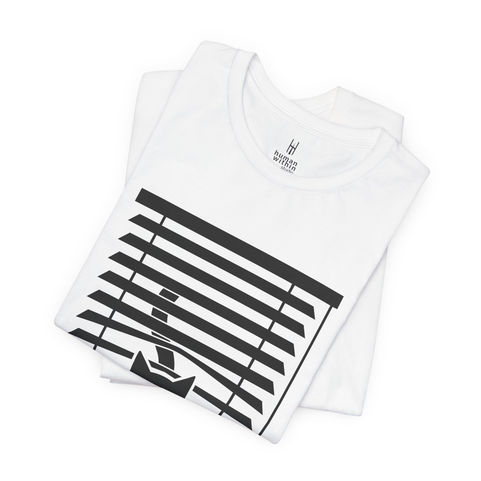 The Midnight Gaze: Black Cat in the Blinds Double-Sided Tee