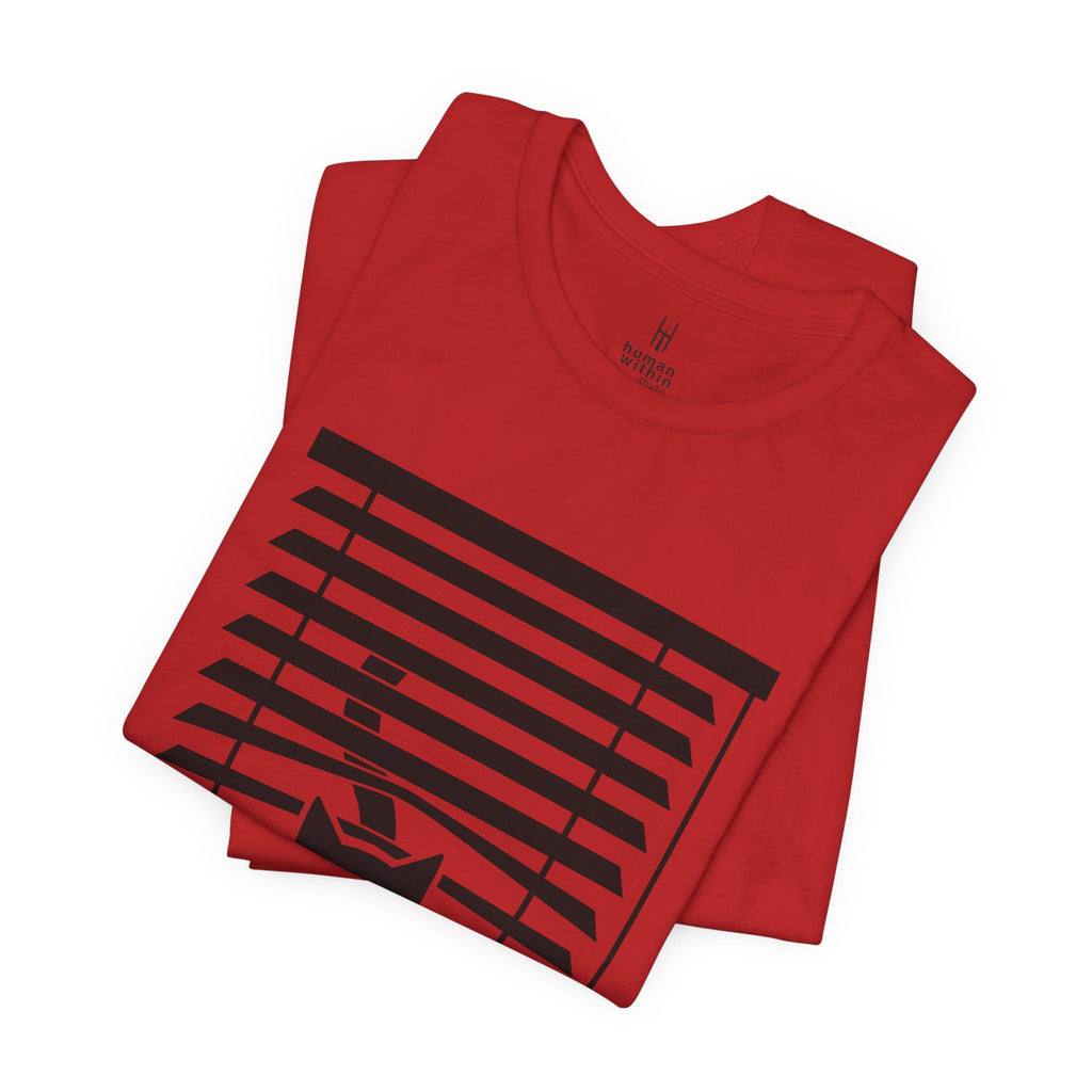 The Midnight Gaze: Black Cat in the Blinds Double-Sided Tee