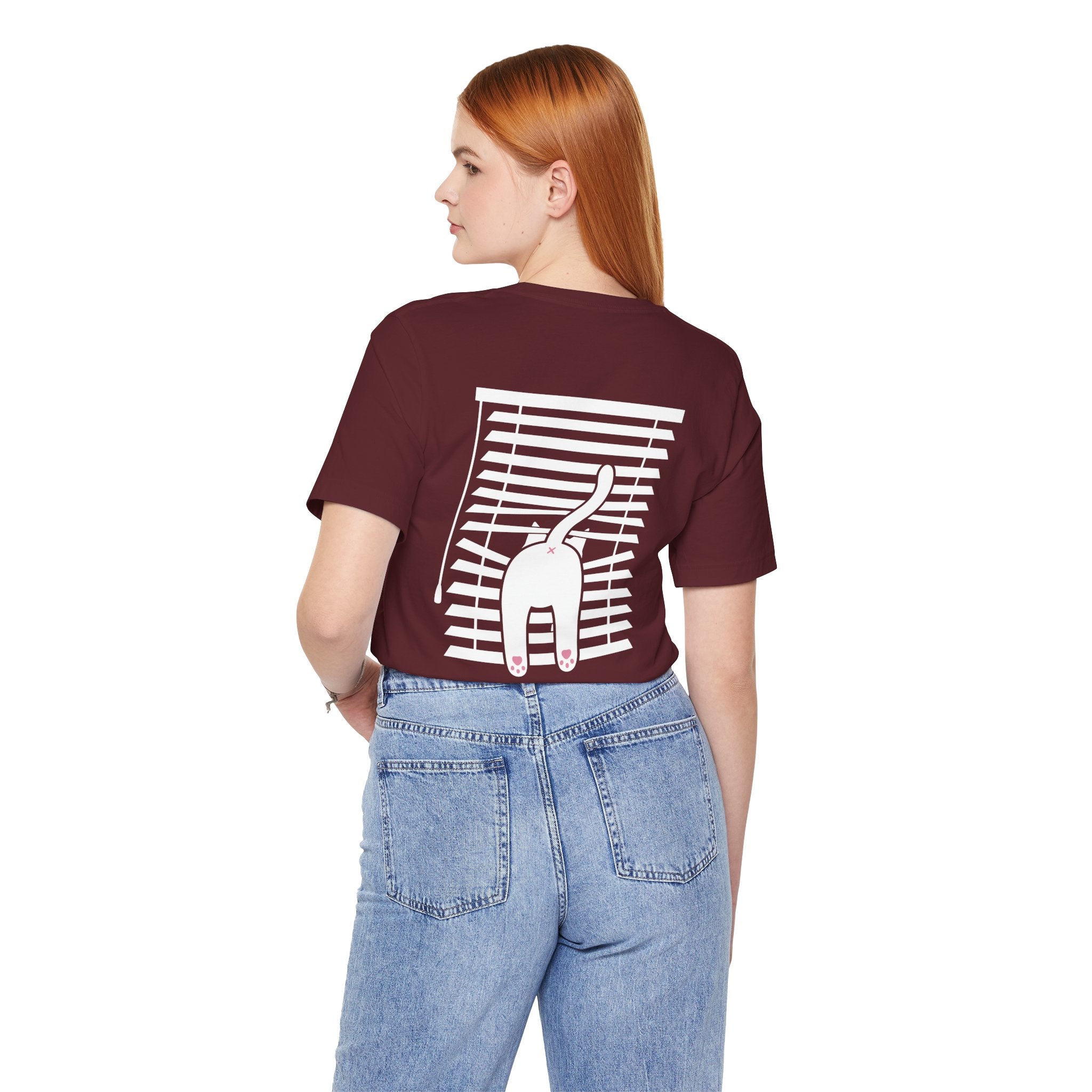 The Midnight Gaze: Cat in the Blinds Double-Sided Tee
