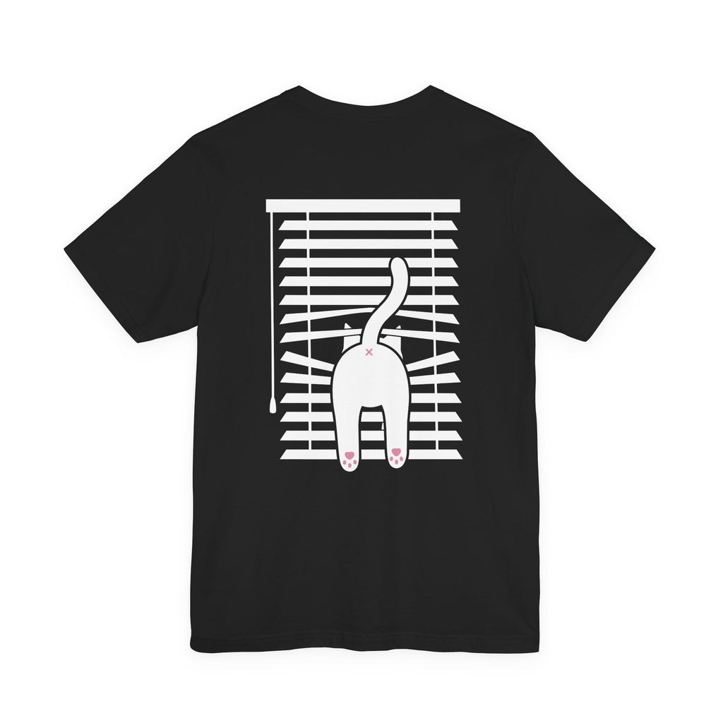 The Midnight Gaze: Cat in the Blinds Double-Sided Tee