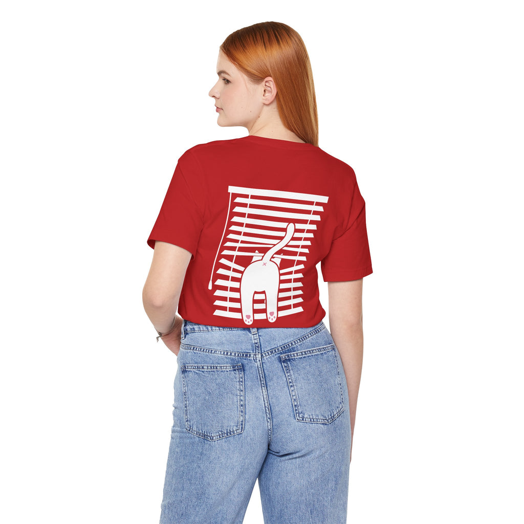 The Midnight Gaze: Cat in the Blinds Double-Sided Tee