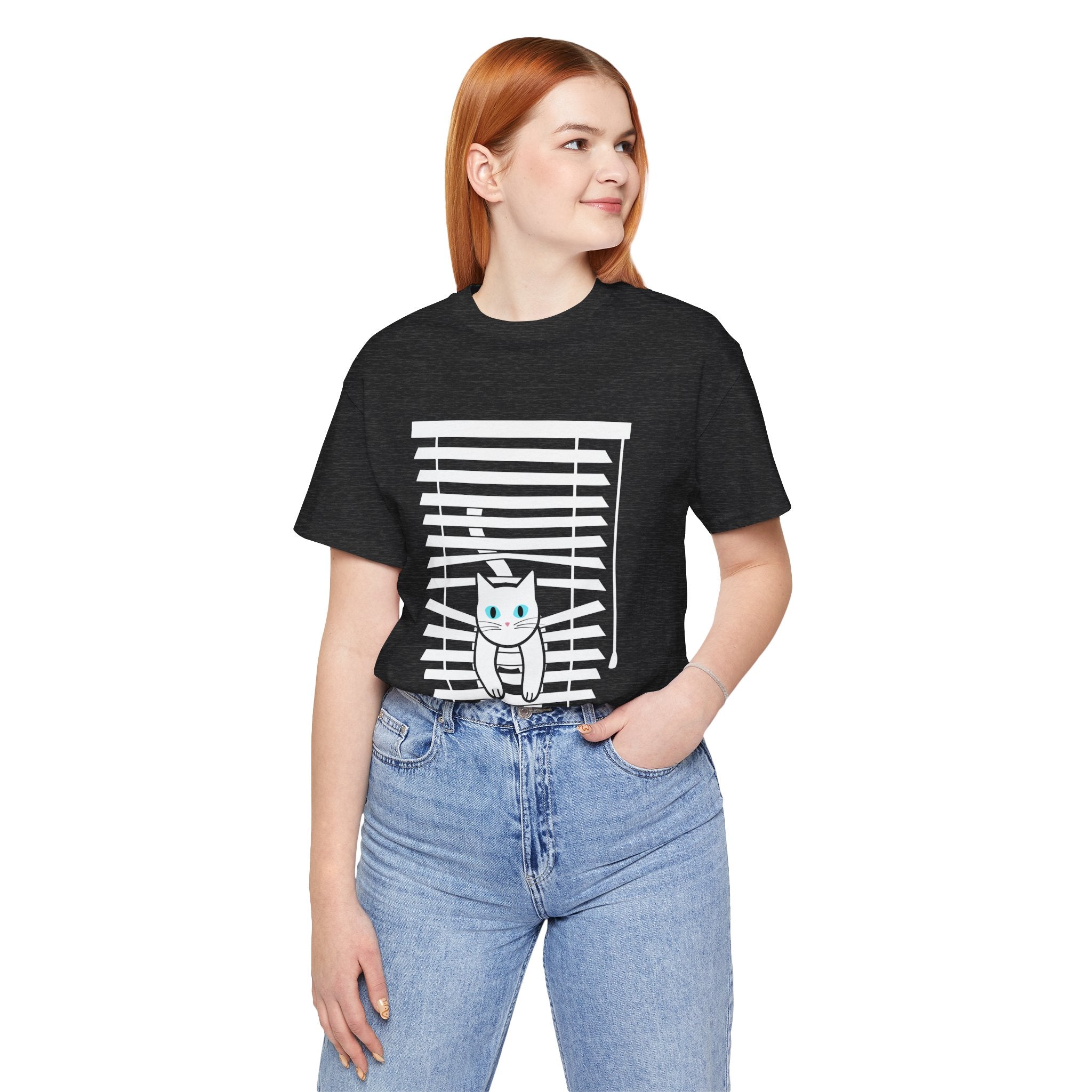 The Midnight Gaze: Cat in the Blinds Double-Sided Tee