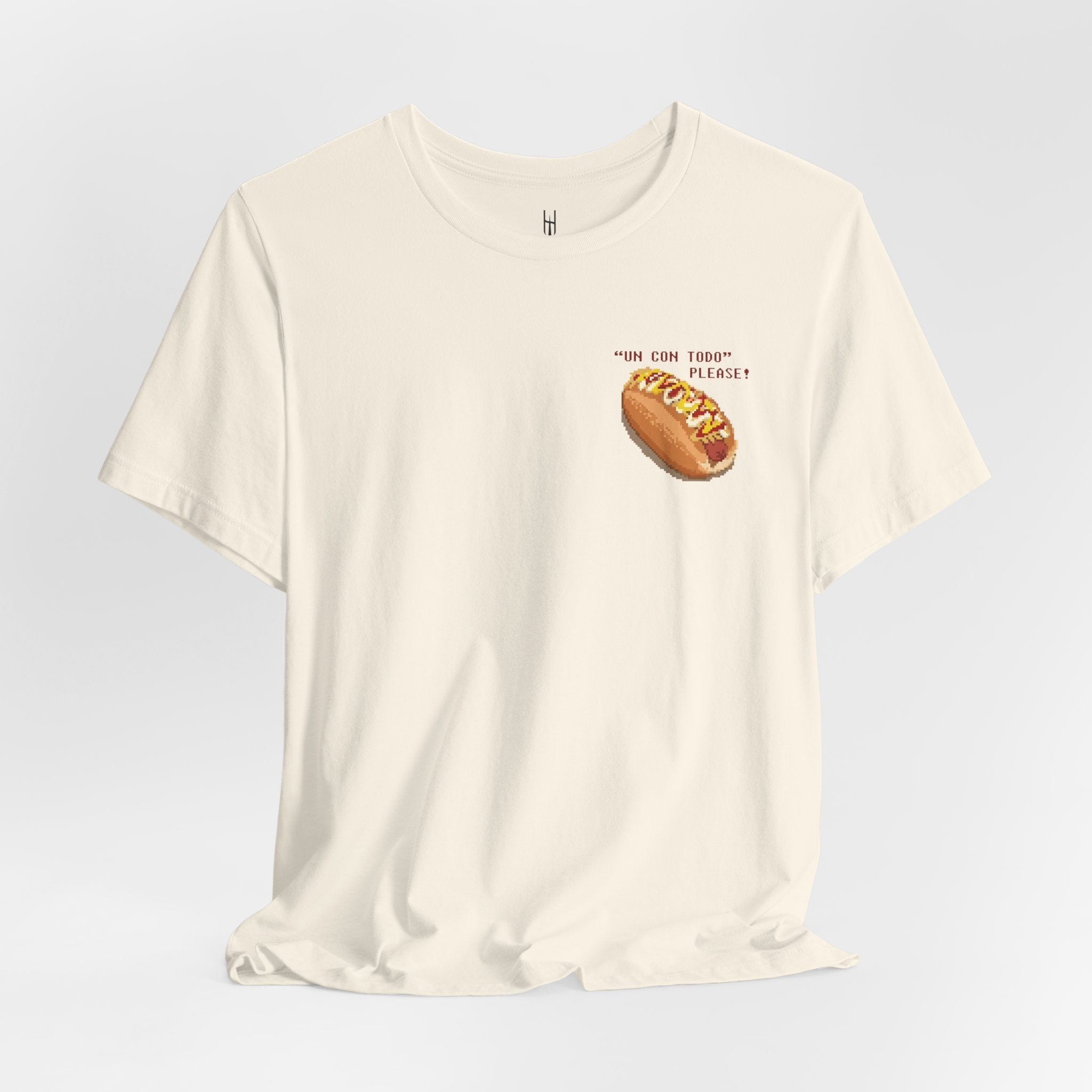 Pixel Street Food Tee — “Con Todo, Please!” Left Chest