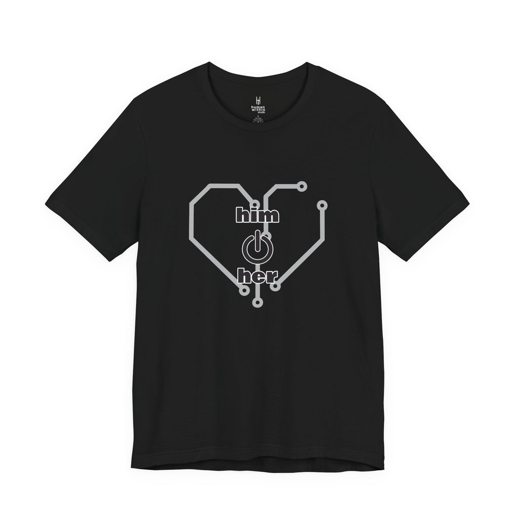 The Human Circuit: "Him & Her" Premium Couple Tee