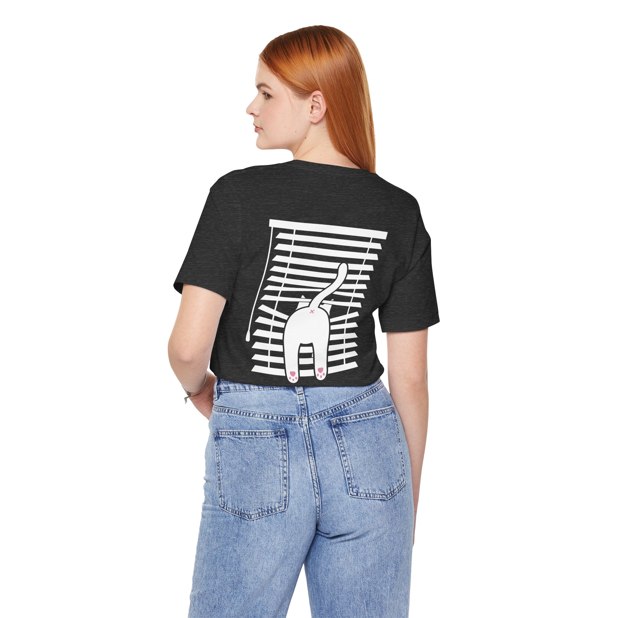 The Midnight Gaze: Cat in the Blinds Double-Sided Tee