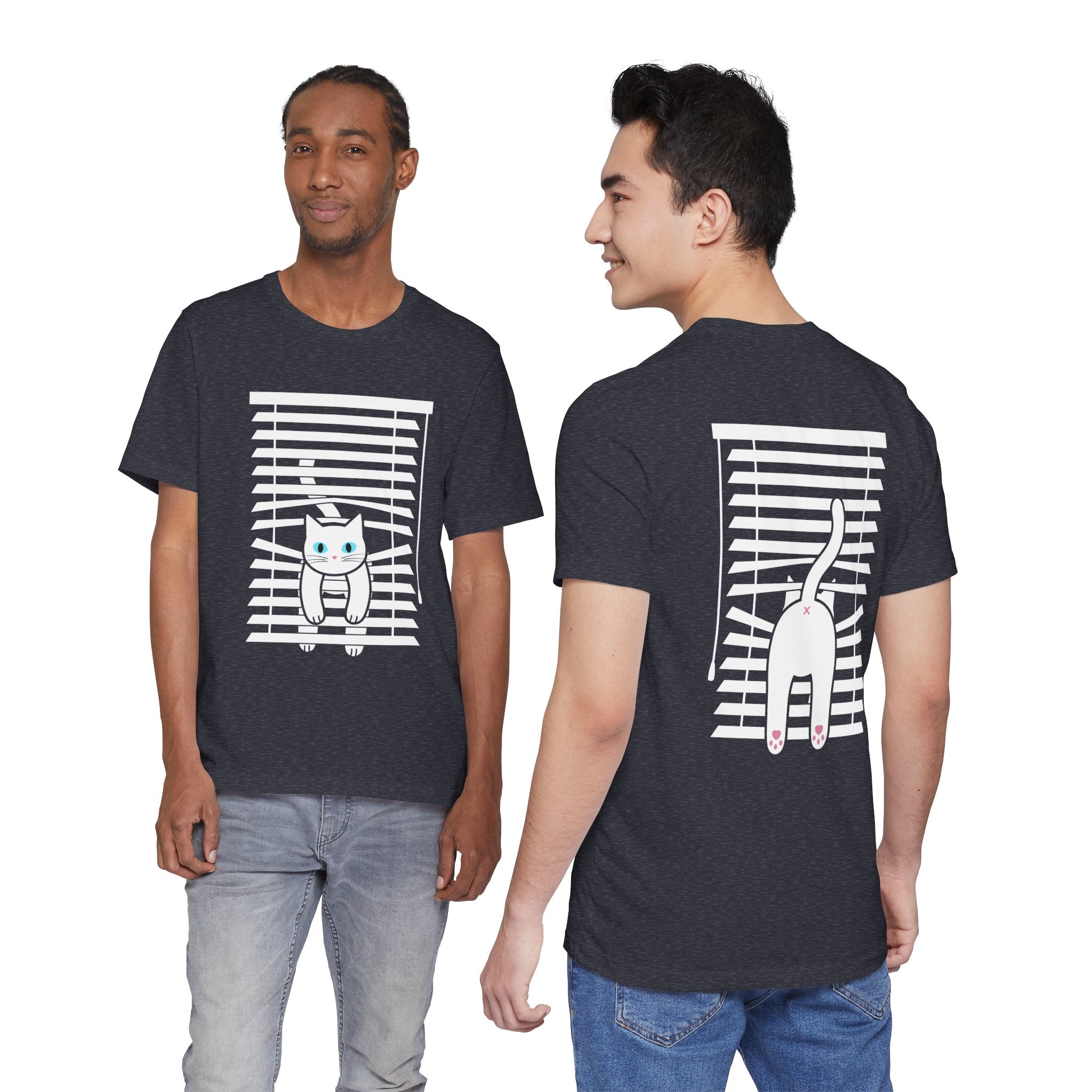 The Midnight Gaze: Cat in the Blinds Double-Sided Tee