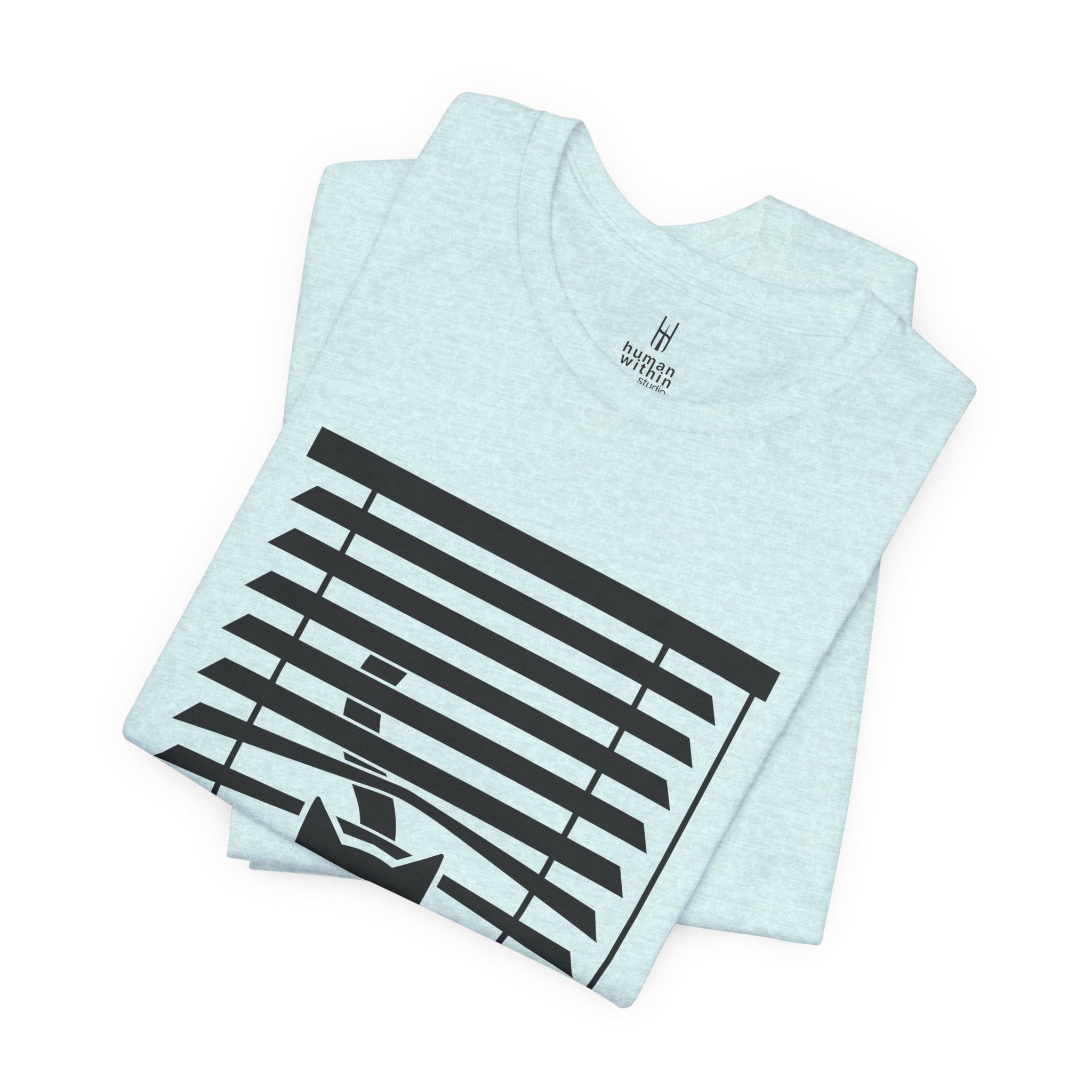 The Midnight Gaze: Black Cat in the Blinds Double-Sided Tee