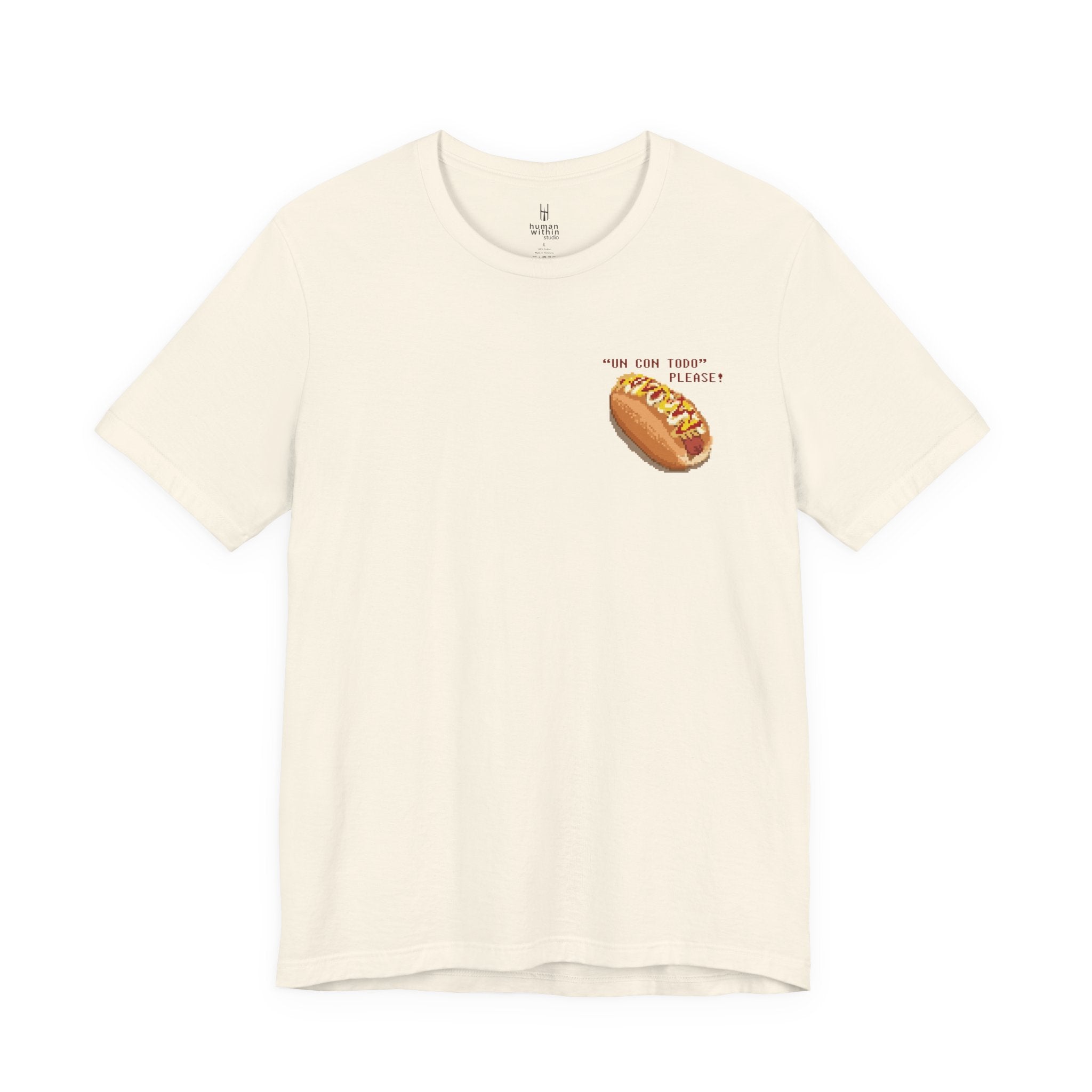 Pixel Street Food Tee — “Con Todo, Please!” Left Chest