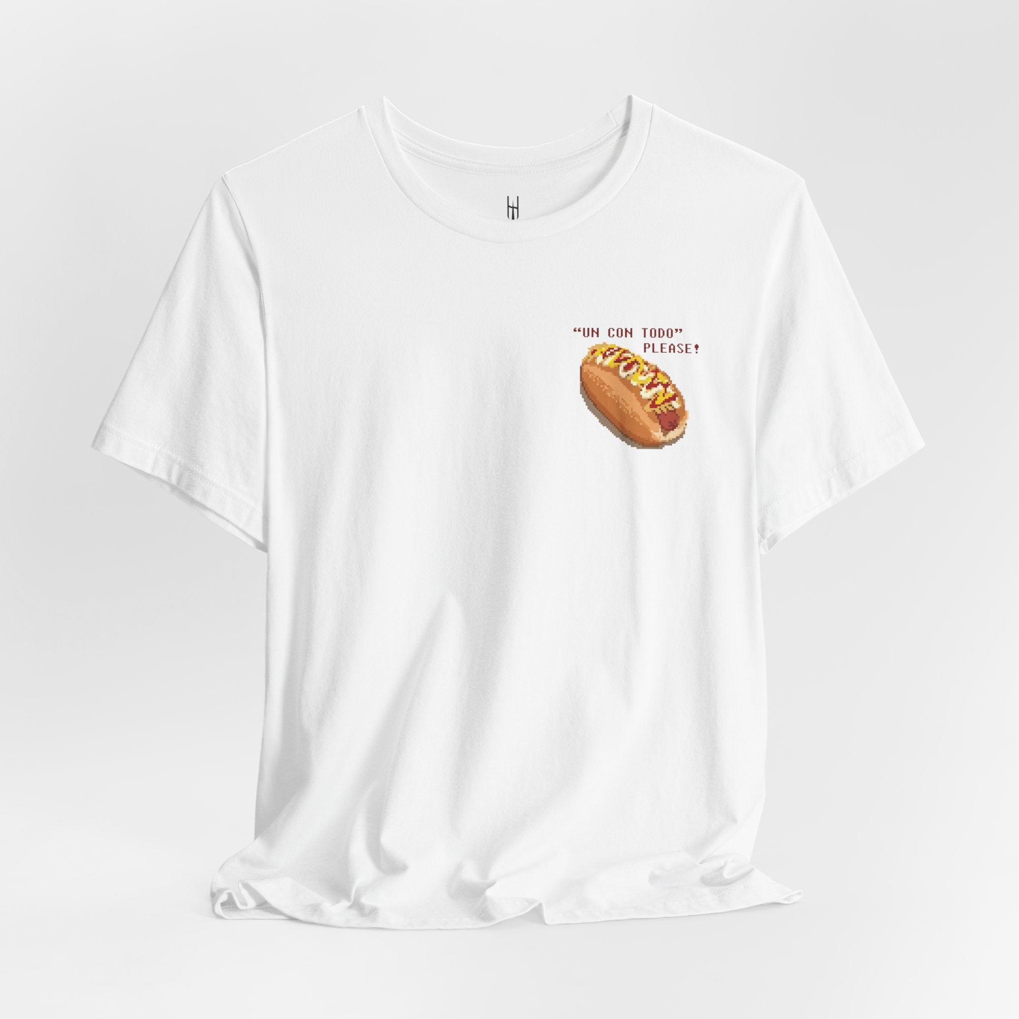 Pixel Street Food Tee — “Con Todo, Please!” Left Chest