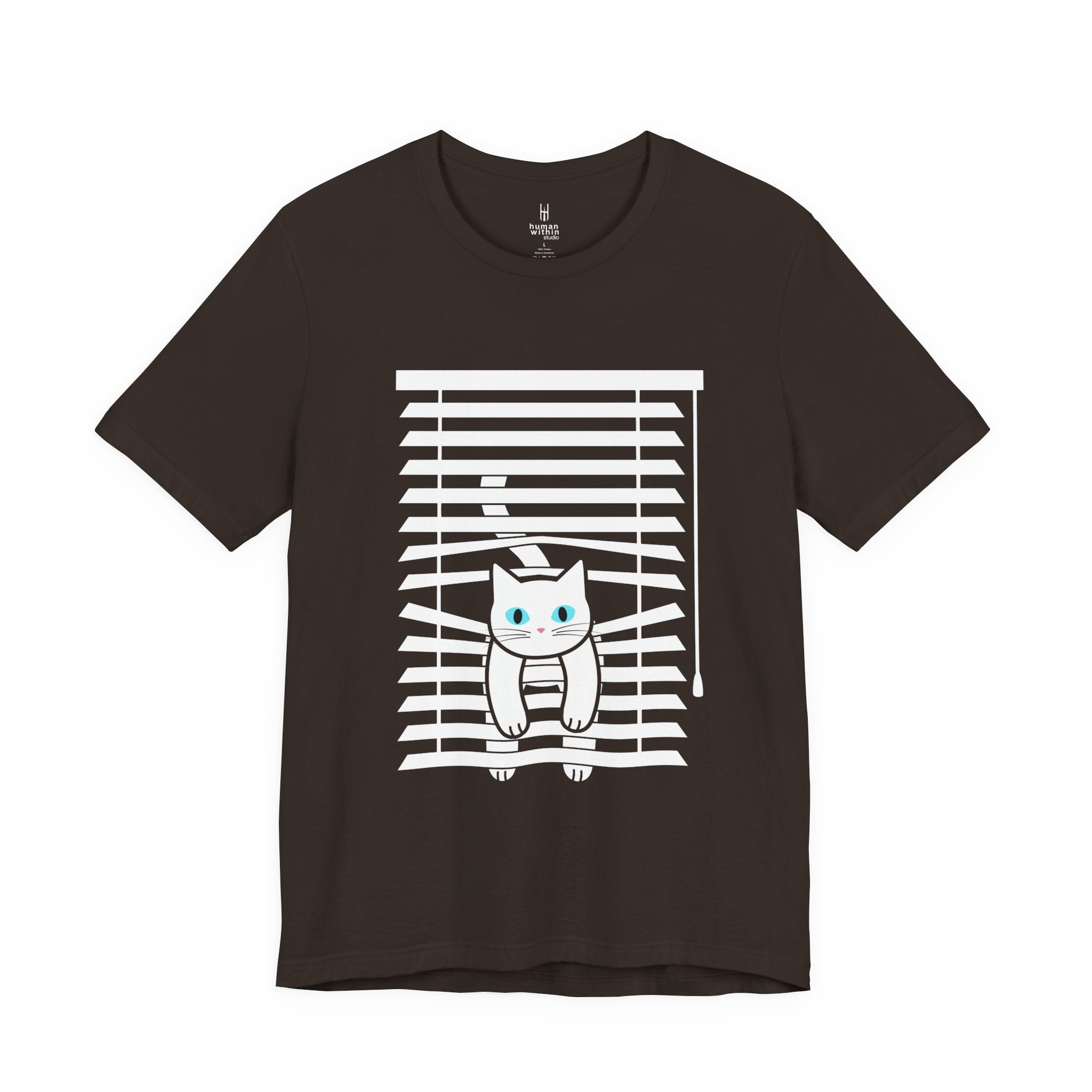 The Midnight Gaze: Cat in the Blinds Double-Sided Tee