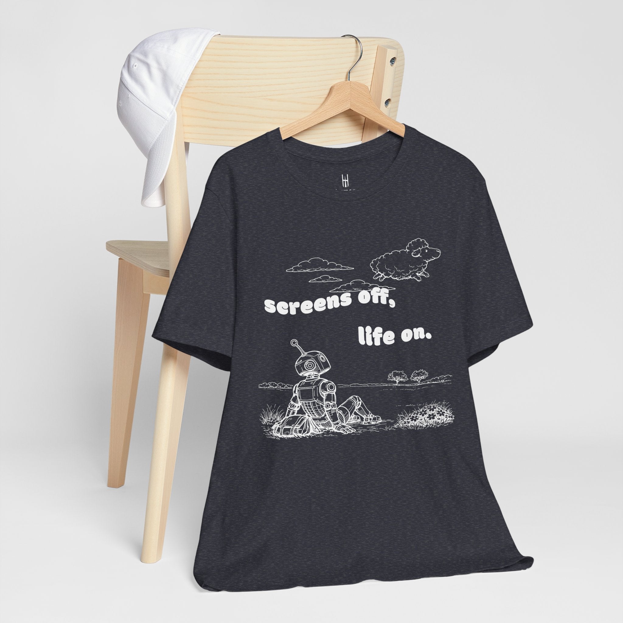 The Analog Observer: "Screens Off, Life On" Dark Retro Tee