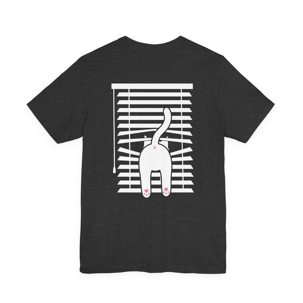 The Midnight Gaze: Cat in the Blinds Double-Sided Tee
