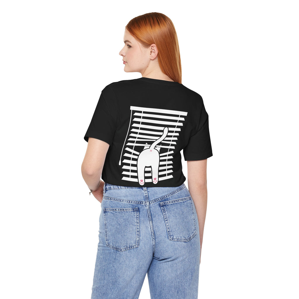 The Midnight Gaze: Cat in the Blinds Double-Sided Tee