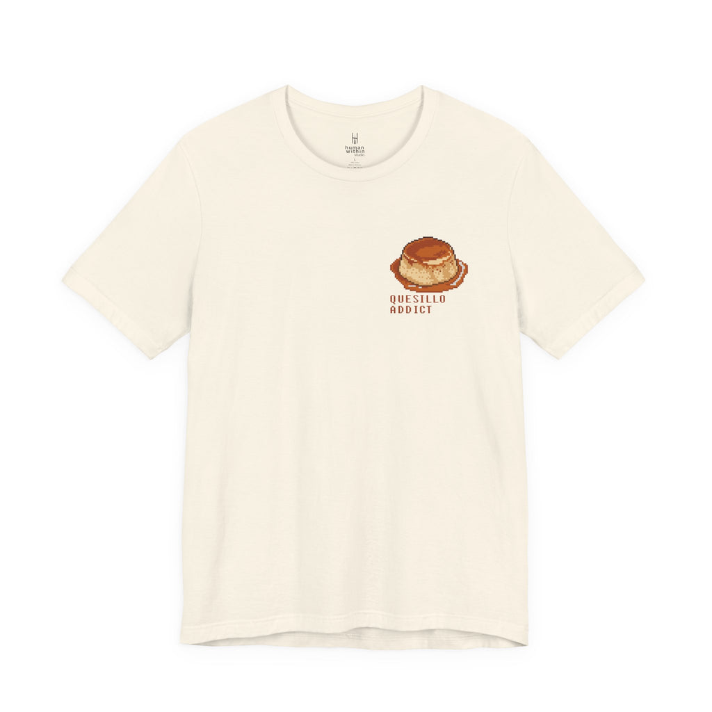 Venezuelan Quesillo Pixel Tee — Retro 8‑Bit Dessert Chest T‑Shirt